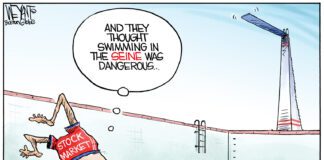 Editorial Cartoon: Stock Market Takes A Dive Stock Market Takes A Dive - By Christopher Weyant