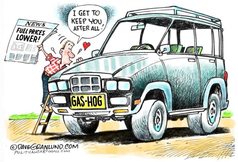 Editorial Cartoon Fuel Prices Lower The Independent News Events