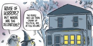 Editorial Cartoon: Political Ads House Of Horrors Political Ads House Of Horrors - By Jeff Koterba