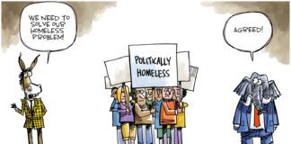 Editorial Cartoon: The Politically Homeless Problem The Politically Homeless Problem - By Dave Whamond
