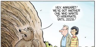 Editorial Cartoon: Bear Sees Couple That Wants To Hibernate Bear Sees Couple That Want To Hibernate - By Christopher Weyant