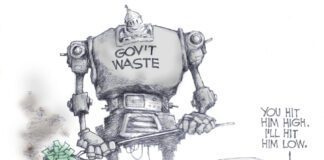 Editorial Cartoon: Musk and Ramaswamy to Curt Government Waste Musk and Ramaswamy to Curt Government Waste - By Dick Wright