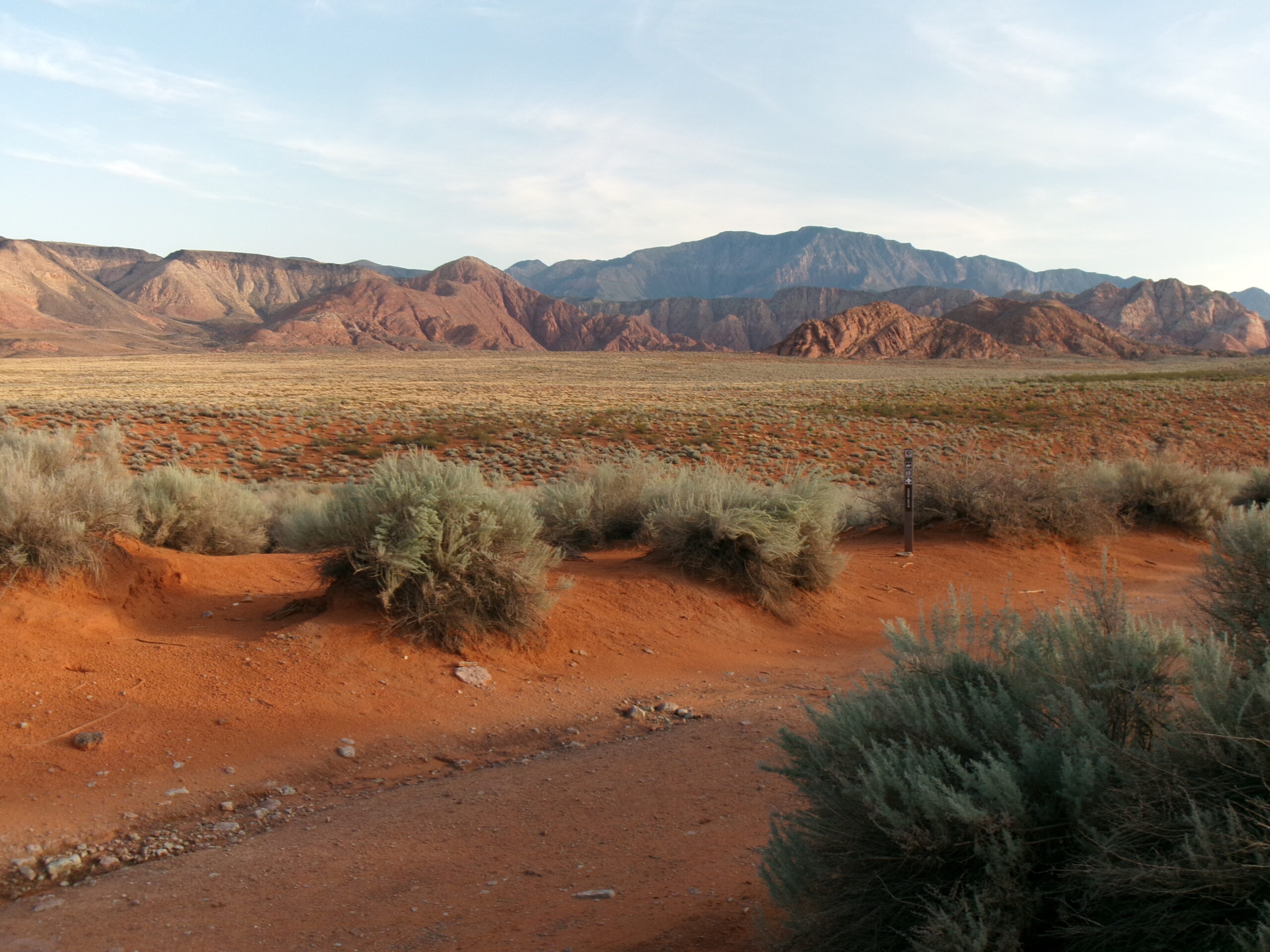 If you like slogging through loose sand for a good workout, Sand Hill Trail is for you. Along with the workout are some spectacular views to the north of canyons.