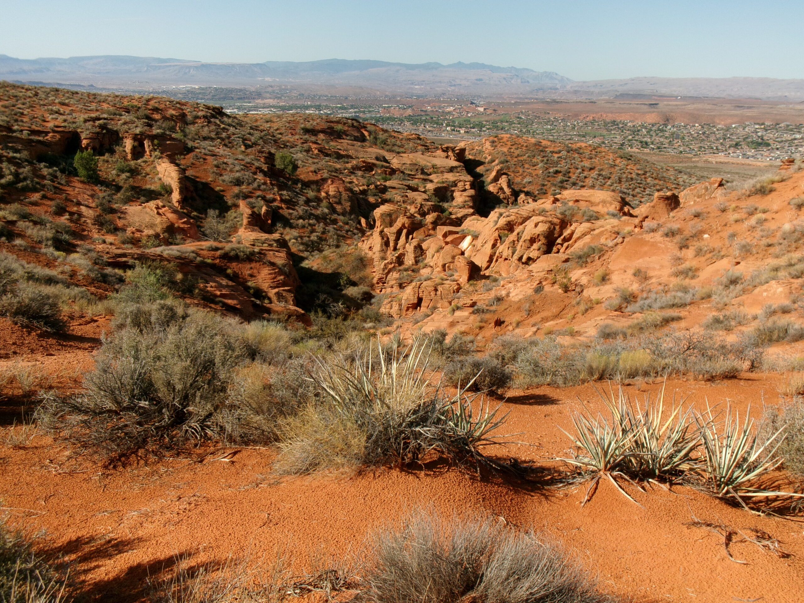 If you like slogging through loose sand for a good workout, Sand Hill Trail is for you. Along with the workout are some spectacular views to the north of canyons...