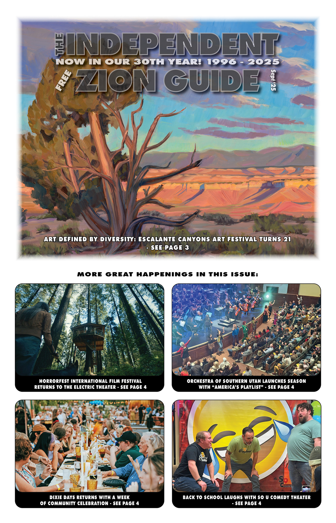 SEPTEMBER 2025 ~ Independent & Zion Guide | Southern Utah Events & Entertainment