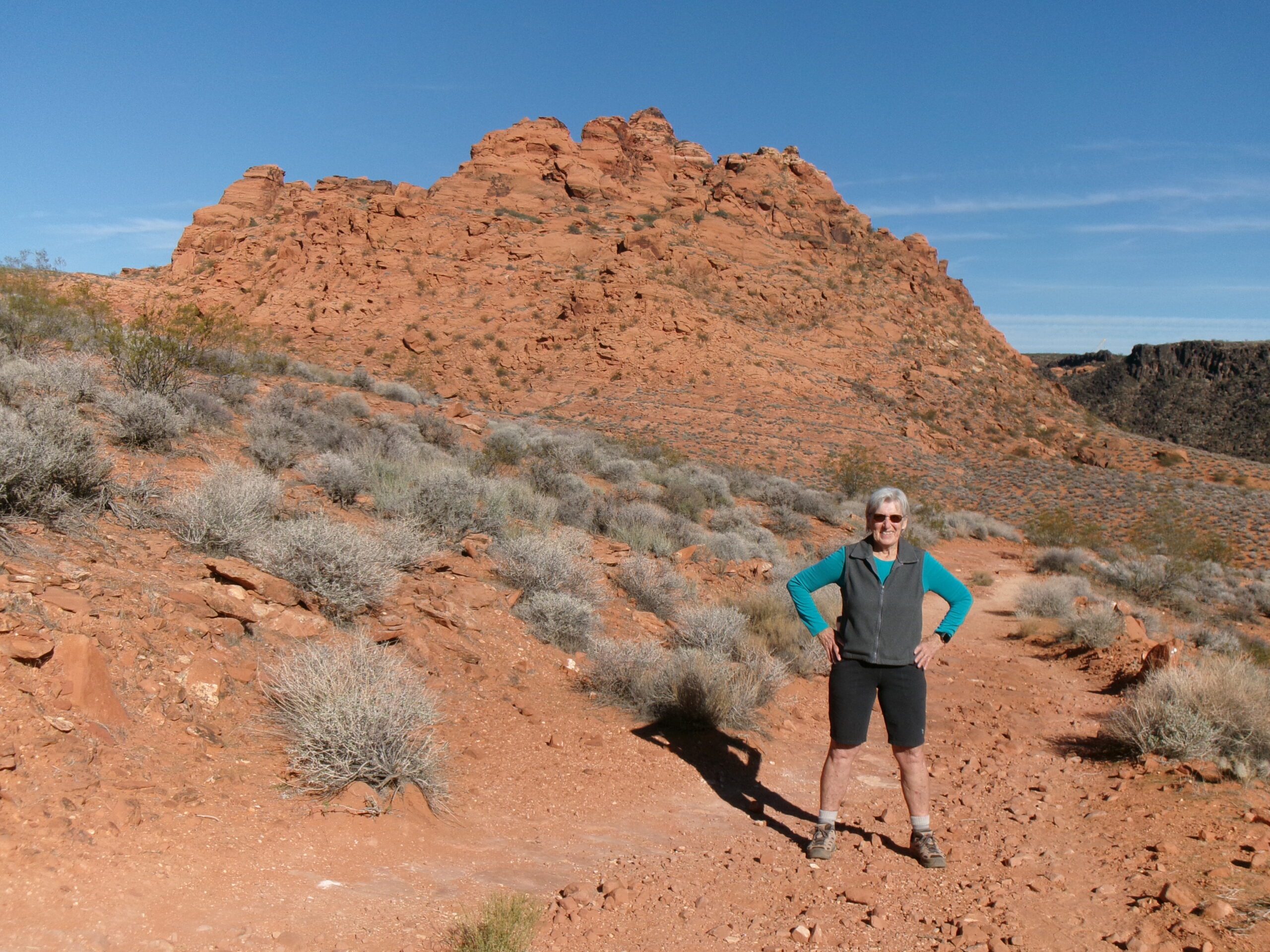Deb on Beck Hill Trail, November 2025 - Photo by Tom Garrison