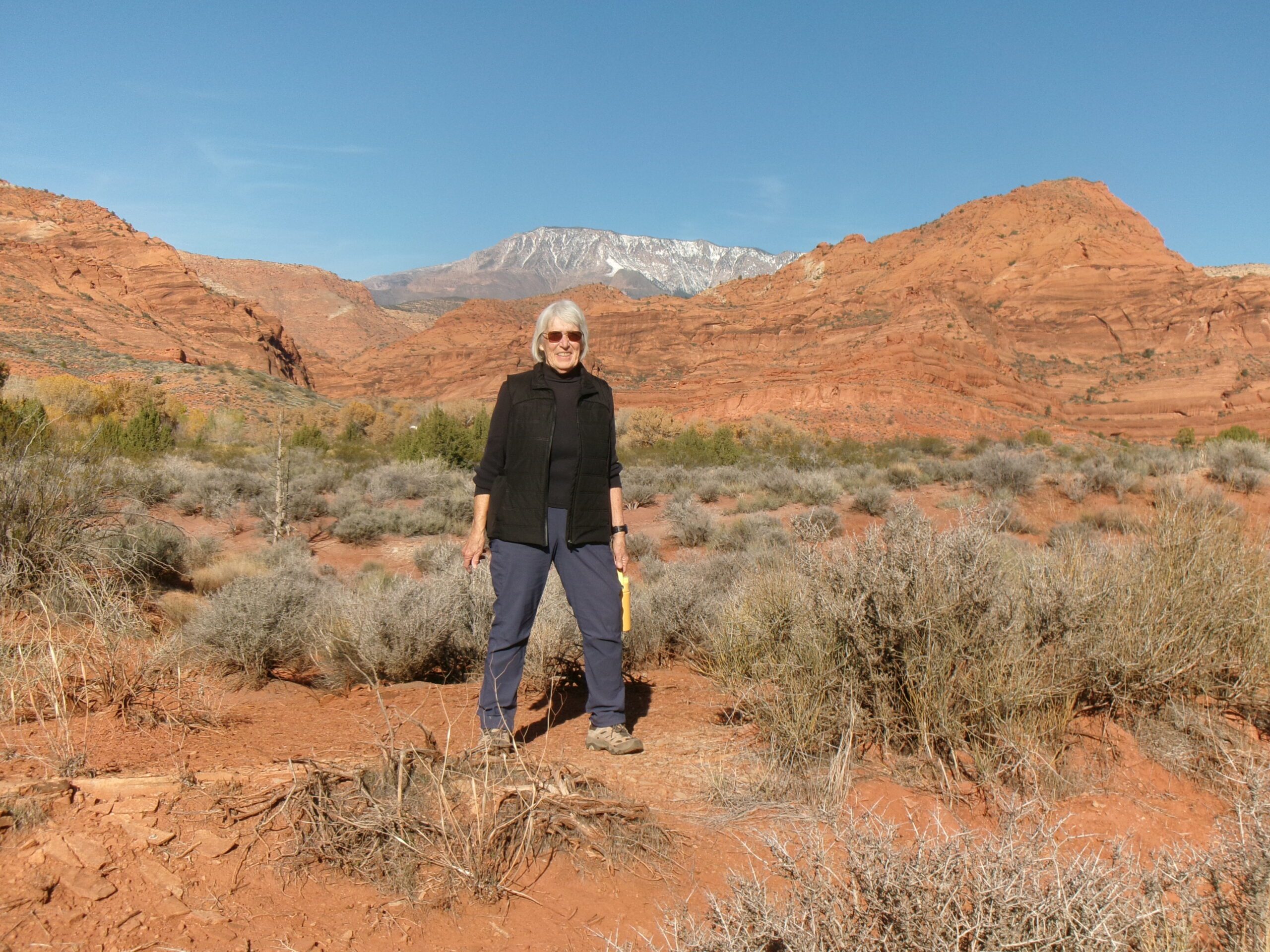 Deb on Quail Creek Trail, Red Cliffs Desert Reserve - Photo by Tom Garrison