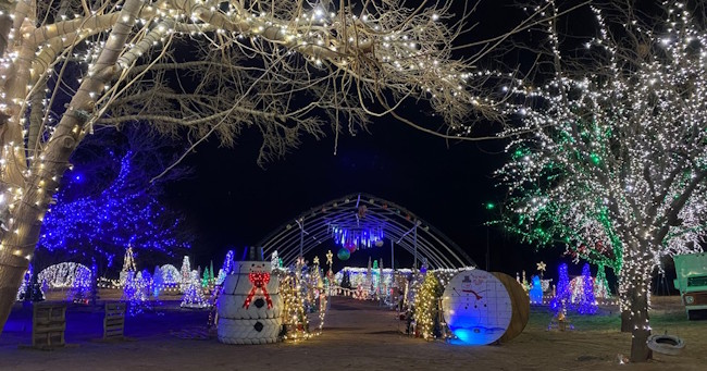 Celebrate the season at Christmas on the Farm in Hurricane, featuring a walk-through Nativity, 120,000 Christmas lights, animals, and family fun, Nov. 28–Dec. 31.