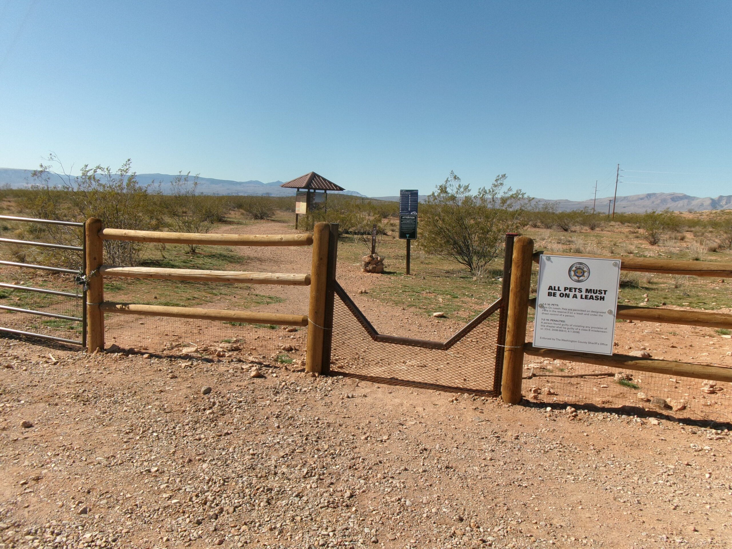 T-Bone Trail trailhead, Red Cliffs Desert Reserve, March 2026, Photo by Tom Garrison
