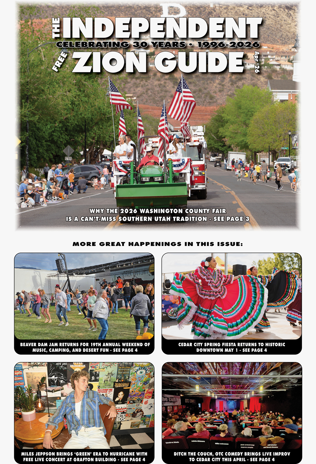 APRIL 2026 ~ Independent & Zion Guide | Southern Utah Events & Entertainment