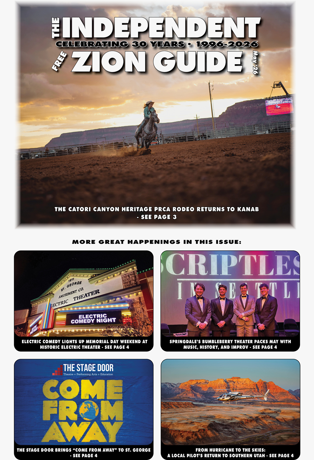 MAY 2026 ~ Independent & Zion Guide | Southern Utah Events & Entertainment