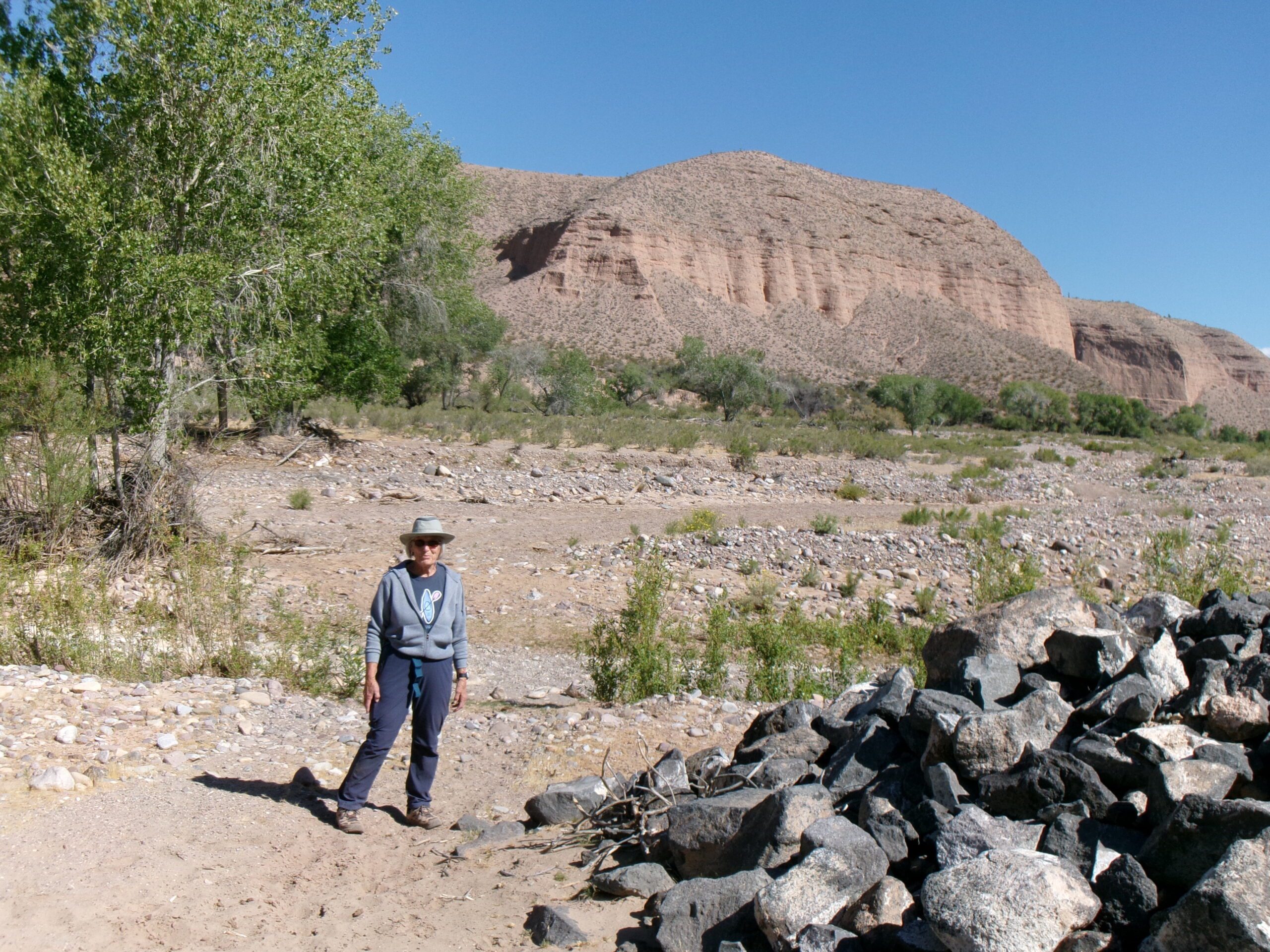 Deb near Beaver Dam Wash, Lytle Nature Preserve, April 2026. Photo by Tom Garrison