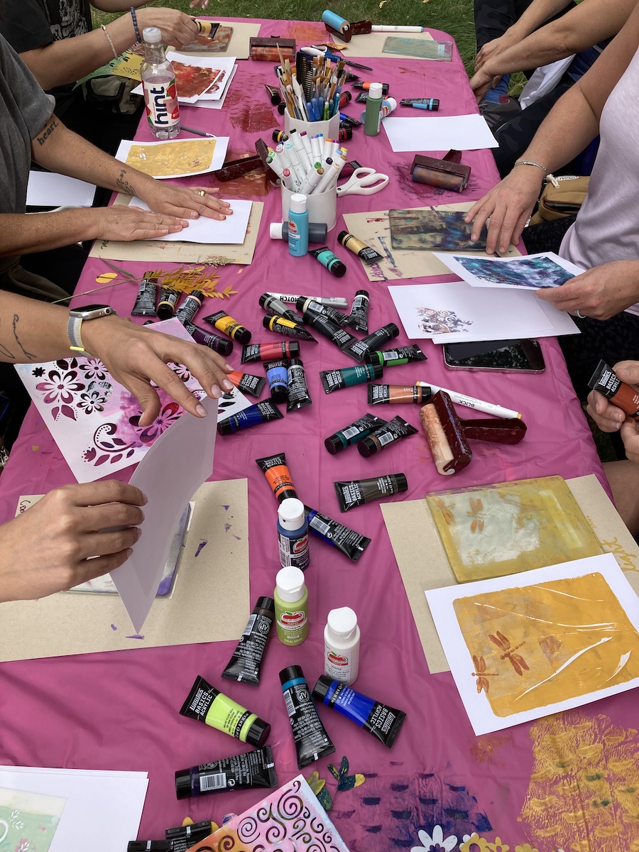 Rural Opportunities for Arts (ROAR) and partners host a free botanical printmaking workshop with Gelli plates for older adults at the Kanab Senior Center.