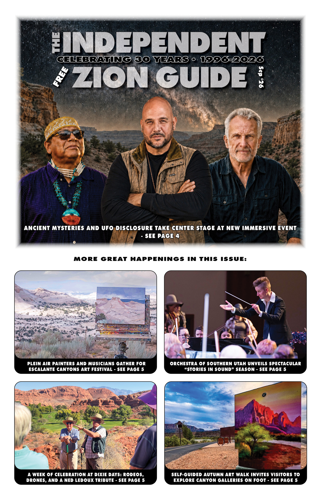 September 2026 ~ Independent & Zion Guide | Southern Utah Events & Entertainment